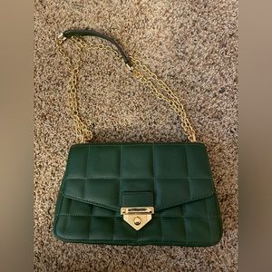Michael Kors Chain soho leather bag in MOSS